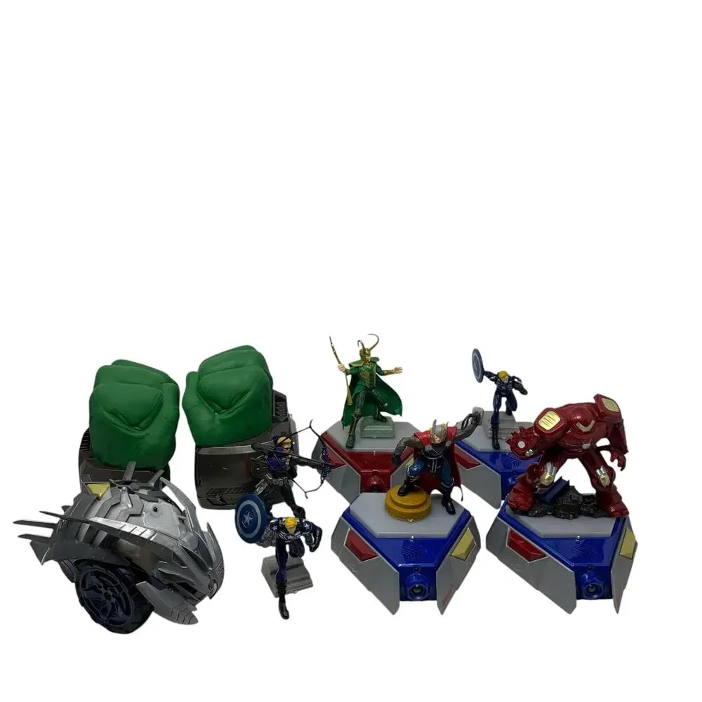 Playmation Marvel Hulk Starter Pack LOT With Prowler Bot And Extra Figures/Bases